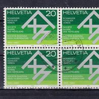 Schweiz Mi. Nr. 1216 - 4-fach - Jahresereignisse 1982: Schweizer Hotelier-Verein o <