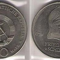 Münze DDR 40 (1537), 20 Mark, Friedrich von Schiller
