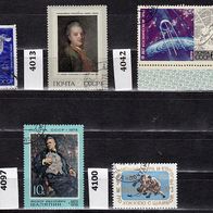 Sowjetunion Mi. Nr. 3978 + 4013 + 4042 + 4097 + 4100 o <