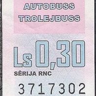 zmm Bus Fahrschein / Fahrkarte, Lettland, Riga