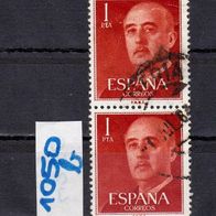 Spanien Mi. Nr. 1050 b - 2-fach senkrecht - Generalissimus Franco o <