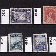 Türkei Mi. Nr. 484 + 633 + 845 + 849 + 850 + 851 + 889 + 956 y o <