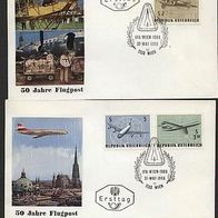 Österreich FDC 50 Jahre Flugpost.