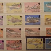 Gibraltar Freimarken Flugzeuge 1982 Nr. 432-446 postfrisch mnh