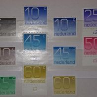 Niederlande Freimarken gezähnt und geschnitten 1065-1069 etc postfrisch mnh