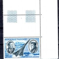 Frankreich Flugpostmarke postfrisch 20 FR - Michel 1723 - Postpreis ! Randstück