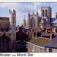 England 1995 - York Minster and Monk Bar, AK 62 Ansichtskarte Postkarte