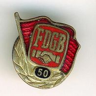 FDGB 50 Jahre Reverpin Abzeichen Anstecker Pin :