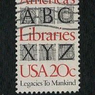 USA 1982 Büchereien Mi.1595 gest.