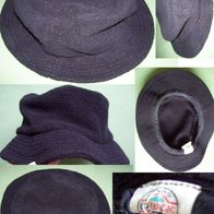 Damen Hut Mütze Schwarz Weich Warm integrierter Gummizugbund Krempe