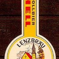 ALT ! Bieretikett Lenzbräu † 1978 Lorenz Ponnath Kemnath Lkr. Tirschenreuth Oberpfalz