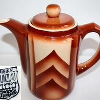 Bunzlau Keramik schöne alte braune Kaffeekanne