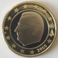 1 Euro Belgien 2000 Kursmünze PP Polierte Platte unzirkuliert unc
