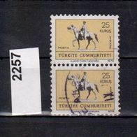 Türkei Mi. Nr. 2257 - 2-fach senkrecht - Reiterstandbild o <