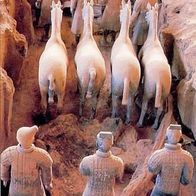 China 1994 - Xi´an - Terracotta Figure and Horse, AK 375 Ansichtskarte Postkarte