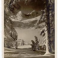 Schweiz 1930er Winter bei St. Moritz, Echte Fotografie Ansichtskarte AK 801 Postkarte