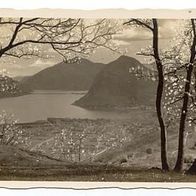Schweiz 1930er Vue générale de Lugano, Echte Foto Ansichtskarte AK 802 Postkarte