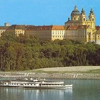 Österreich 1984 Stift Melk mit Raddampfer Stadt Passau AK 593 Ansichtskarte Postkarte