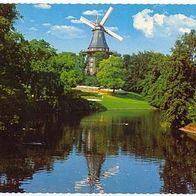 Bremen 1950er Jahre - Windmühle am Herdentorswall, AK 156 Ansichtskarte Postkarte