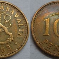 Finnland 10 Penniä 1963 ## Kof1