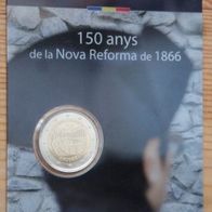 2 Euro Coin Card Andorra 150 Jahre Reform 1866 Andorra 2016