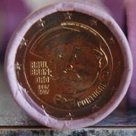 2 Euro Münzen Raoul Brandão Portugal 2017