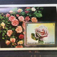 Umm Al Quiwain Block 56 Rosen postfrisch M€ 4,00 #567