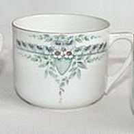 drei Jugendstil Porzellan Tassen mit Blumendekor, OHNE Untertassen