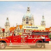 Postkarte Gilde Brauerei AG Hannover mit Feuerwehr