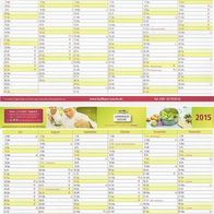 2015 doppelseitiger Jahreskalender apetito Landhaus Küche, A4, Werbekalender