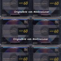 Sony MiniDisc 60er MDW-60 schwarz 6er-Set Selten