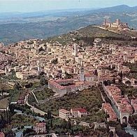 Italien 1960er Jahre - Assisi - Panorama dalil ´aereo, AK 942 Ansichtskarte Postkarte