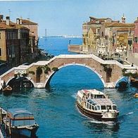 Italien 1960er Jahre - Venedig Ponte dei tre Arci, AK 524 Ansichtskarte Postkarte