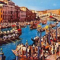 Italien 1960er Jahre - Venedig Regata Storica, AK 424 Ansichtskarte Postkarte