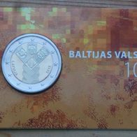 2 Euro Coin Card Lettland 2018 Baltische Staaten