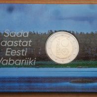 2 Euro Coin Card Estland 2018 100 Jahre Republik Estland CoinCard