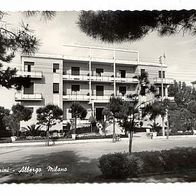 Italien 1950er Rimini Albergo Milano Echte Fotografie Ansichtskarte AK 934 Postkarte