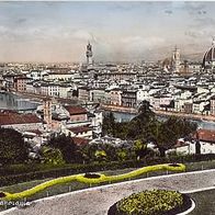 Italien 1950er Florence Panorama Echte Fotografie Ansichtskarte AK 684 Postkarte