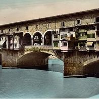 Italien 1950er Firenze Ponte Vecchio Echte Fotografie Ansichtskarte AK 689 Postkarte