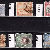 Zypern Mi. Nr. 106 + 140 + 144 + 166 + 167 + 169 o <