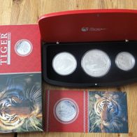 3 Coin Set Lunar Tiger Proof PP Lunar 2010