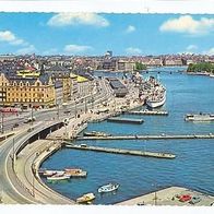 Schweden 1950er Jahre - Stockholm Vy över Skeppsbron, AK 321 Ansichtskarte Postkarte