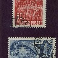 Ungarn.1951. Mi.1161 + 1162 gest.