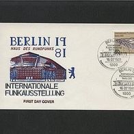 Berlin,1981. FDC Mi.649