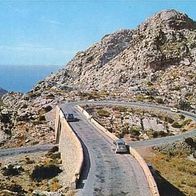 Spanien 1960er Jahre Mallorca Carretera de Sa Calobra AK 182 Ansichtskarte Postkarte