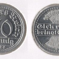 DR Inflation 50 Pfennig 1920 -D- Unc./ Stgl. Jaeger 301.