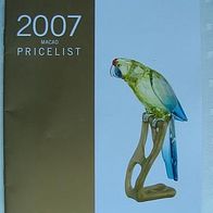 Swarovski Crystal Preisliste Katalog 2007 Macao Rarität