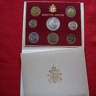 Vatikan 1998 KMS Münzsatz mit 1000 Lire Silber * *
