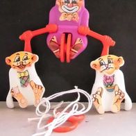 Ü-Ei Spielzeug 1997 - Tollkühne Seilartisten - Clown (lila) + BPZ 657239
