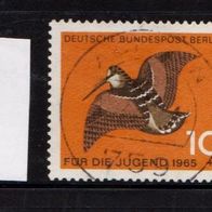 Berlin Mi. Nr. 250 Jugendmarken 1965: Federwild: Waldschnepfe - Wert 10 + 5 Pf o <